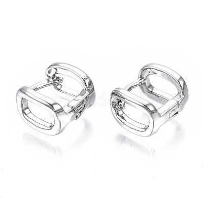 Латунные серьги обруча EJEW-S201-245P-1