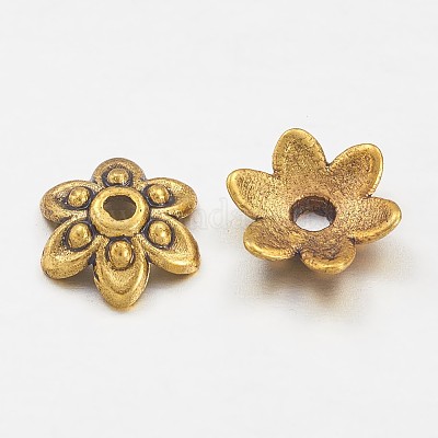 Тибетское античных золотых металлических колпачков&nbsp;LS-GLF0626Y-1