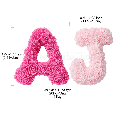 26шт 26 стиля непрозрачная смола кабошоны с 26 буквами RESI-YW0001-39-1