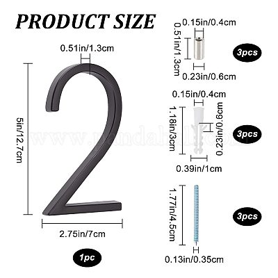 Этикетки с цифрами из цинкового сплава FIND-WH0061-83C-1