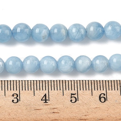 Природные Аквамарин бисер нитей&nbsp;G-D327-C03-6mm-1