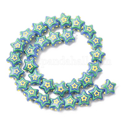 Стеклянные эмалевые бусины GLAA-B033-02B-1