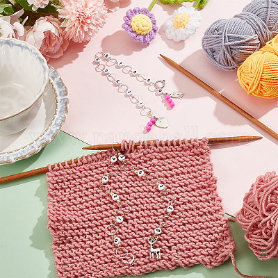 Цепочки для вязания рядов из стеклянных и акриловых бисера HJEW-NB00079-1