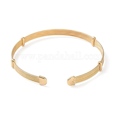 Bracciali a polsino aperto in ottone&nbsp;BJEW-A144-01B-1