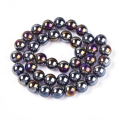 Гальванизируйте прозрачное стекло бисер нитей GLAA-T032-T10mm-AB03-1