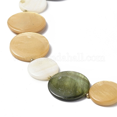 Нити бусин из натуральных пресноводных раковин SHEL-C003-03-1