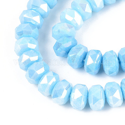 Антикоррозийные гальванические стеклянные бусины GLAA-T025-8mm-11C-1