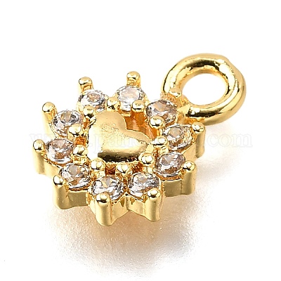 Латунные микро проложить кубического циркония подвески KK-D385-02G-03-1