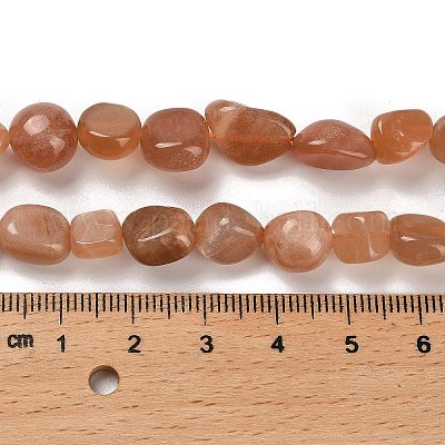 Natürliche Pfirsichmondstein Perlen Stränge&nbsp;G-P497-01E-69B-1