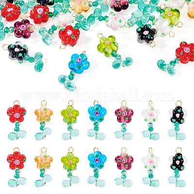 20 шт. подвески из стекла случайного цвета PALLOY-TA00219-1