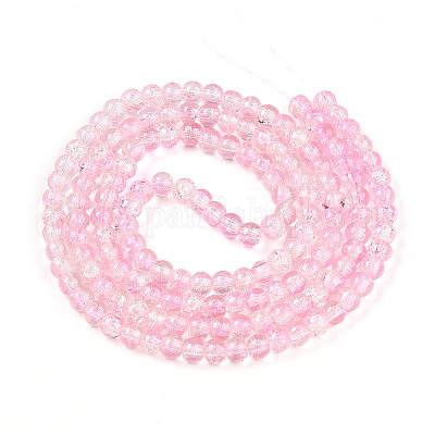 Стеклянные бусины кракле X-CCG-Q002-6mm-01-1