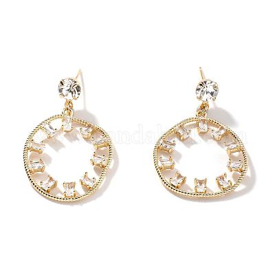 Плоские круглые серьги-гвоздики из нержавеющей стали ZY0681-2-1