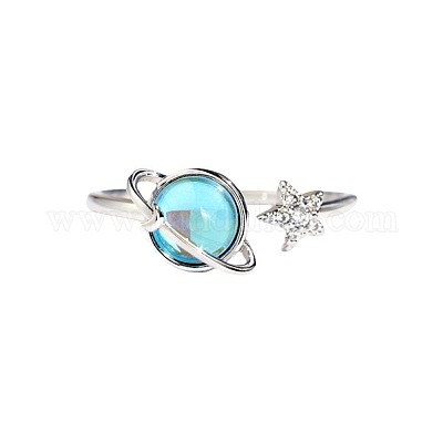 Кольца-манжеты из стерлингового серебра с кубическим цирконием и вращающимся стеклом FS-WG9C688-01-1