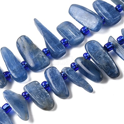 Натуральный кианитовые бисер пряди G-J403-02-1