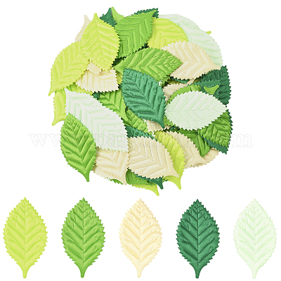 200 шт. аксессуары для украшения из полиэстера в виде листа&nbsp;DIY-SP0006-22-1