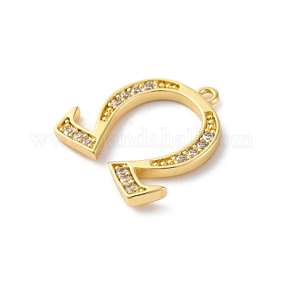 Подвеска из латуни с микропаве из кубического циркония KK-H449-76G-13-1