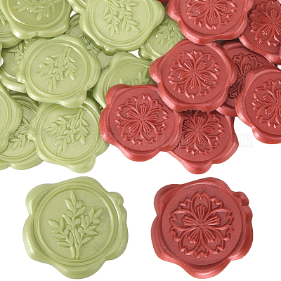 50 шт. 2 стиля самоклеящиеся восковые наклейки-печати DIY-CP0010-26A-1