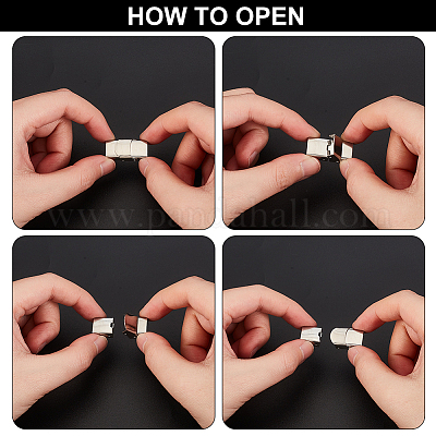 20 комплект застежек для часовых ремешков из нержавеющей стали 201 с гладкой поверхностью STAS-DC0011-59-1