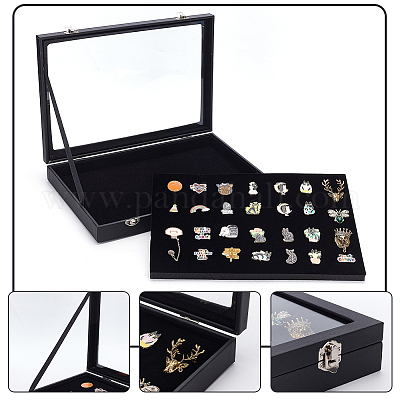 Деревянная витрина для значков AJEW-WH0513-82-1