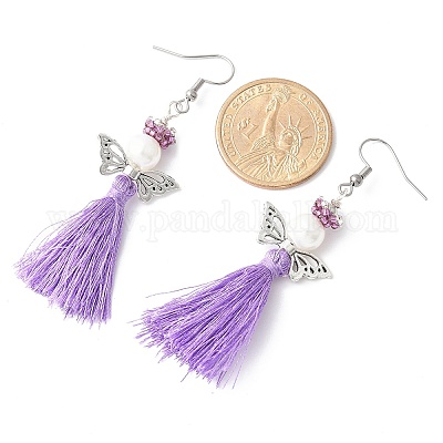 Серьги-подвески из нержавеющей стали 304 «ангел» EJEW-MZ00410-1