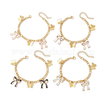 Браслеты-цепочки Figaro из нержавеющей стали 304 BJEW-JB11604-1