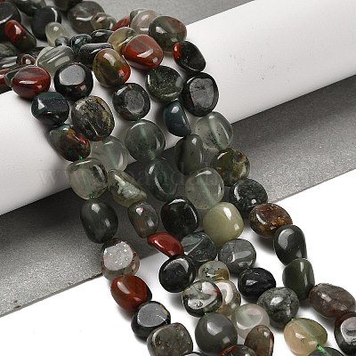 Природные африканские гелиотроп бисер пряди G-P497-01E-13-1