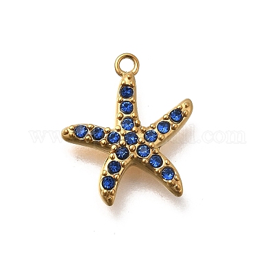 Подвески из нержавеющей стали 304 с микропаве из кубического циркония STAS-Z160-01G-01B-1