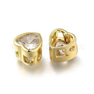 Латунные микропаве из прозрачного кубического циркония ZIRC-I070-144G-1