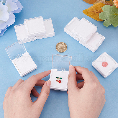 Прозрачные акриловые свободные коробки для демонстрации алмазов CON-WH0088-21-1