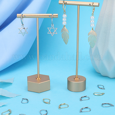 100 шт. 2-х цветная фурнитура для сережек из нержавеющей стали 304 STAS-SC0006-67-1