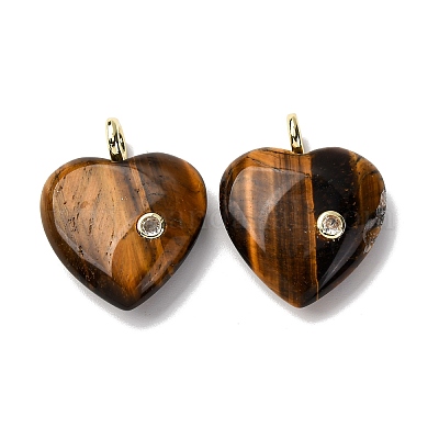 Природных тигровый глаз подвески G-P588-01G-06-1