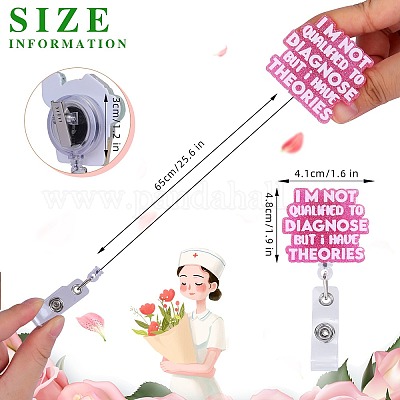 Выдвижная катушка для значков из блестящего пластика AJEW-SZ0002-44C-1