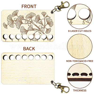 8-позиционные деревянные лотки для хранения ниток для вышивания TOOL-WH0056-014-1