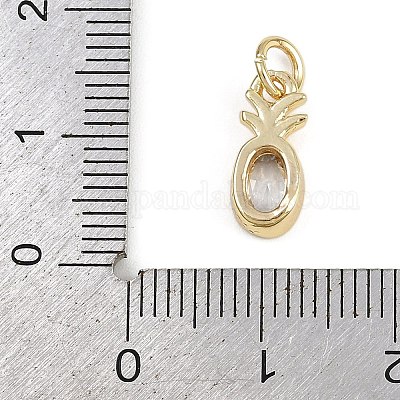 Фрукты латунные микропаве кубические циркониевые подвески KK-Z123-21G-01-1