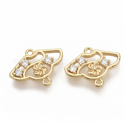 Латунные соединители с прозрачным кубическим цирконием KK-T051-08G-NF-1