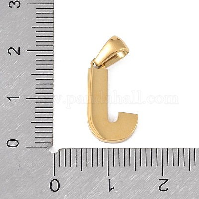 Подвески с алфавитом из натуральных белых ракушек STAS-M338-02G-J-1