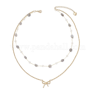 Подвеска-бантик из нержавеющей стали 304 NJEW-JN05399-03-1