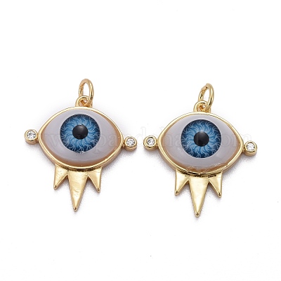 Латунные микропаве прозрачные подвески с фианитом ZIRC-Z011-34C-1