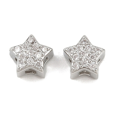 Латунные микропаве прозрачные многонитевые звенья из циркония KK-K407-43P-1