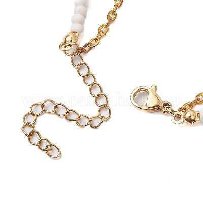 Стеклянные бусины сандалеты AJEW-AN00598-1