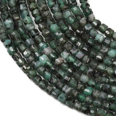 Натуральные изумрудные бисерные пряди&nbsp;G-B175-C05-2x2mm-1