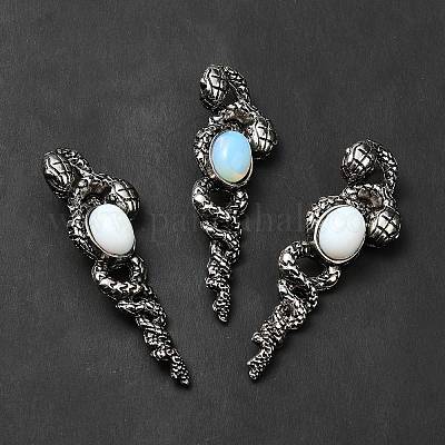 Большие подвески из натурального и синтетического смешанного драгоценного камня G-B033-06AS-1