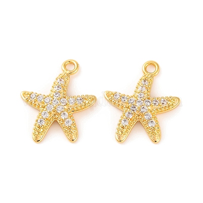 Латунные микропаве прозрачные подвески с фианитом KK-U017-03G-1