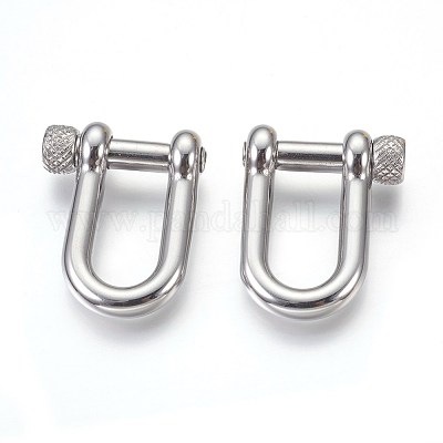 20Pcs Stainless Steel Screw D-Ring Anchor Shackle Clasps for Bracelets  Making