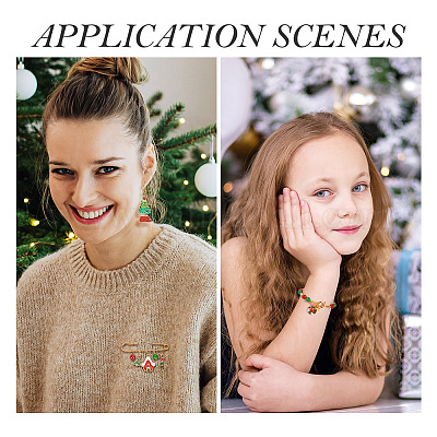 40 шт. 20 стильные рождественские подвески из эмалированного сплава с покрытием ENAM-TA0001-54-1