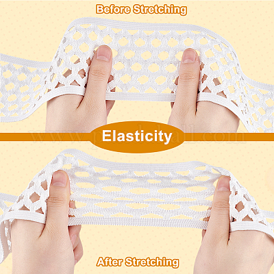 10 ярд полиэстеровой эластичной широкой тесьмы DIY-FG0006-44A-1