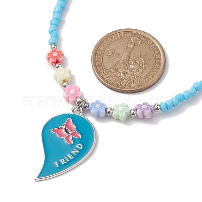 Ожерелье из сплава с эмалью NJEW-JN04719-1