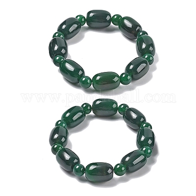 Браслеты из натурального зеленого оникса и агата G-P570-01I-1