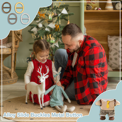 240 шт. 4-цветные застежки-пряжки из сплава FIND-FG0002-85-1