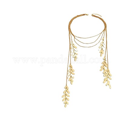 Многослойные ожерелья из сплава в форме листа для женщин FS-WG83705-01-1